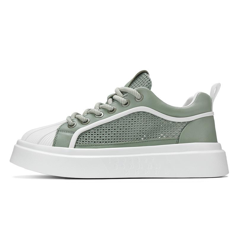 Men's 2025 new summer mesh breathable mesh sports and leisure men's shoes thick baseplate shoes versatile little white tide shoes