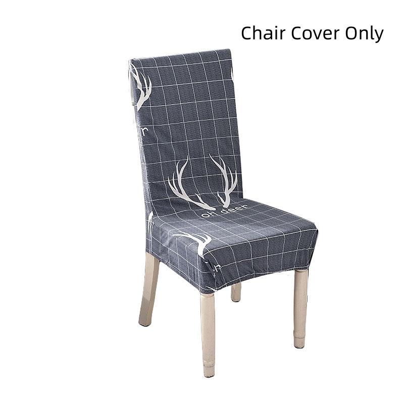 Abnehmbare Stuhlhussen mit Blumenmuster für Esszimmer, Stretch-Sitzbezüge, staubdicht, skandinavischer Stil, ideal für Hochzeiten