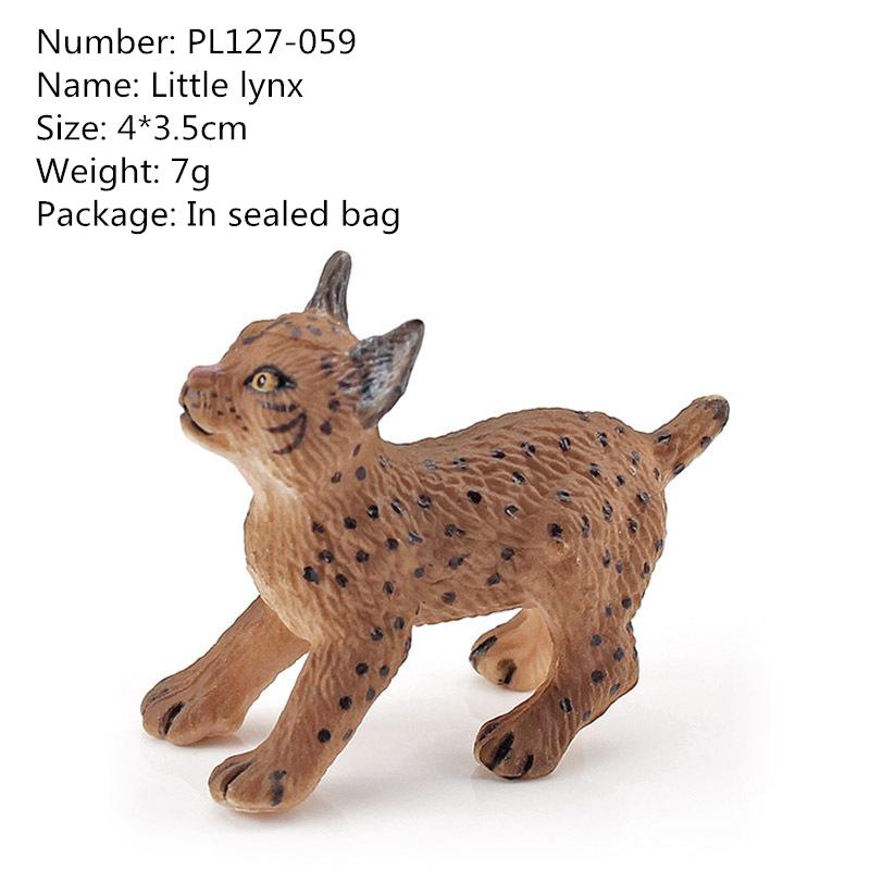 

Realistic Simulated Forest Animal Lynx Model Solid Simulation Bobcat Wild Fox Action Figures Toys For Children Christmas Gifts