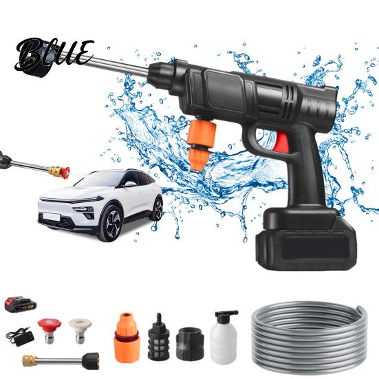 Car Wash Pressure Washer Portable Cordless 21V Electric Power Cleaner for Garden Patio Adjustable Nozzle Self-Priming Hose Lightweight Outdoor