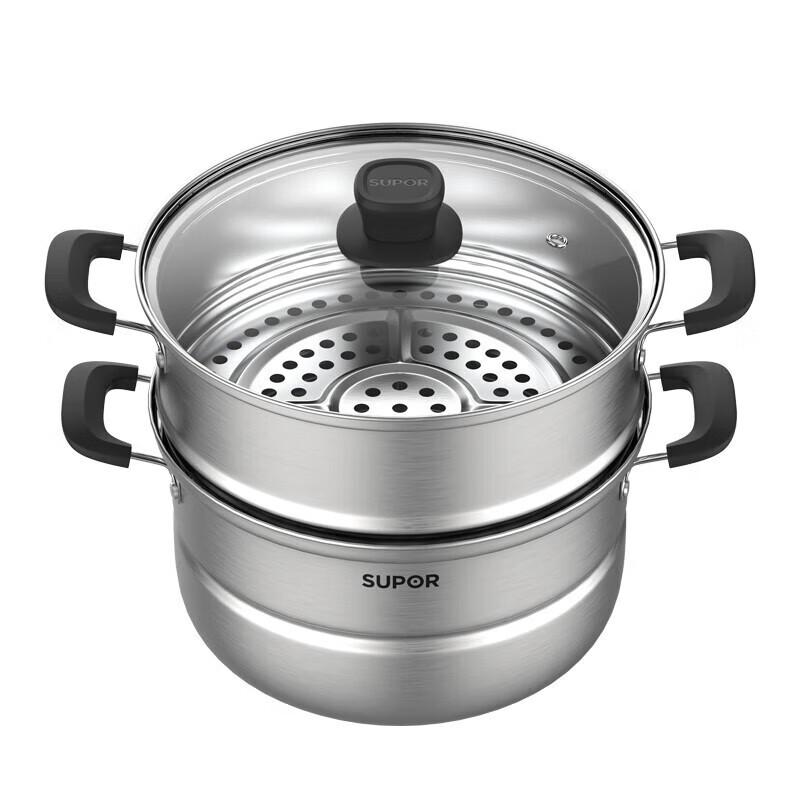 Supor VZ26BS05 26cm 304 Stainless Steel Double-Layer Steamer