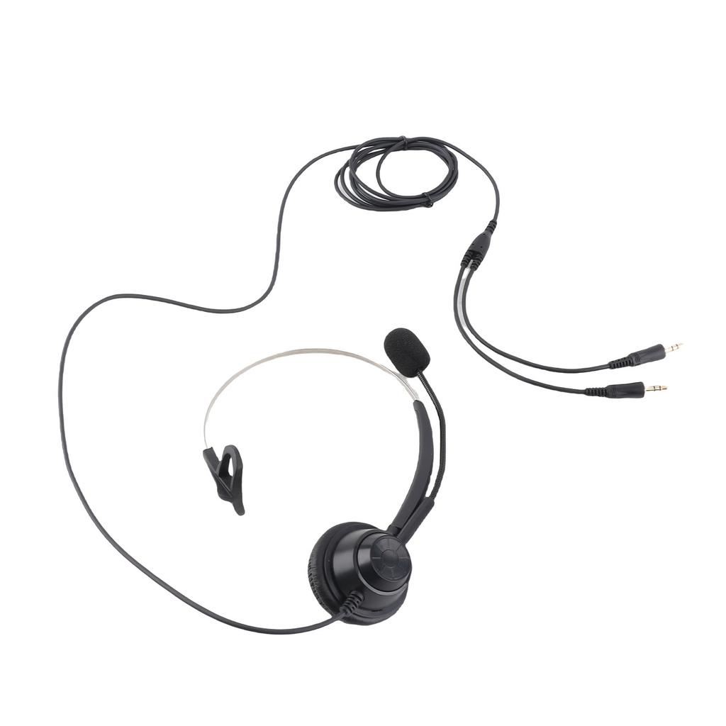 Callcenter-Headset Mono Geräuschunterdrückung Dual 3,5-mm-Stecker Computer On-Ear-Kopfhörer für Online-Kurse Callcenter
