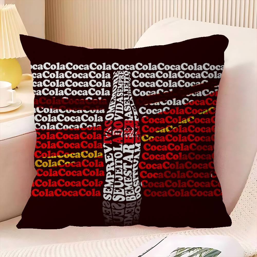 C-Coca Logo C-Colas Kissenbezug Für Schlafzimmer Zimmer Und Wohnzimmer Sofa Dekokissenbezug