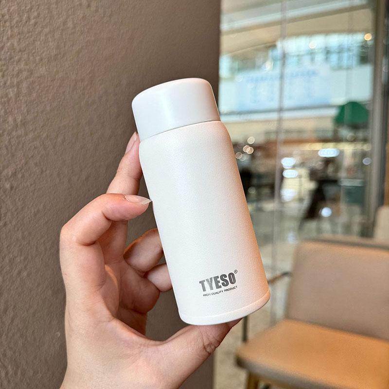 TYESO Pocket Mini Thermos Water Bottle 150ML Cute Small Stainless Steel Tumbler Cup Portable Thermal Insulation Coffee Water Cup
