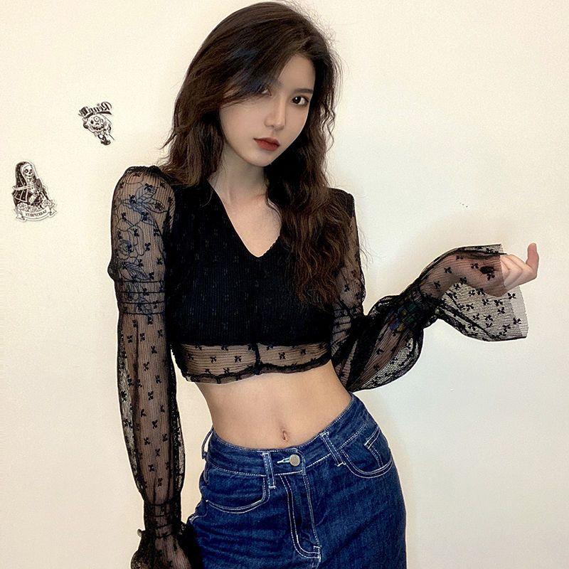 

Темпераментная утягивающая футболка с короткими рукавами, женская сетчатая марлевая толстовка с бретельками на спине, сексуальный топ one size чёрный