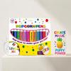 Silky Popcorn Graffiti Stationery Pen Set - Easy Color DIY for Notebooks & Cards
