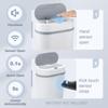Coș de gunoi de baie cu senzor de mișcare, gunoi automat fără atingere cu capac, coș de gunoi mic impermeabil pentru birou, dormitor, sufragerie