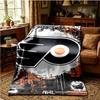 Flyers Hockey Team Throws Blanket Flannel Blankets Plush for Couch Bed Gifts for Men Women Travel picnic blanket Christmas fan gifts