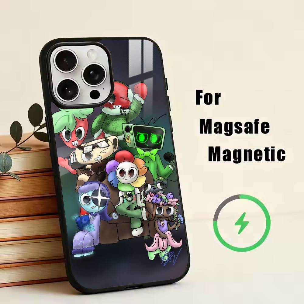 Cute Sprunki  Phone Case For iPhone17,16,15,14,13,12,11 Plus,Pro Magnetic For Magsafe Wireless Charging