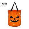 Light Up Pumpkin Bucket for Kids Glowing Candy Bag with LED Lights, Reusable Halloween Treat Tote Kids, Trick or Handbag Party Favors Spacious Treats