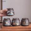 200ml Purple Clay Tea Tin Retro Moisture-proof Coffee Storage Jar Tea Table Decoration Tea Accessories Kitchen Tea Container