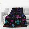 Warm Soft Blanket Travel Office Hot Anime Arcane Throw Blanket Flannel Bedspread For Outdoor Graphic Sofa Bed Cover