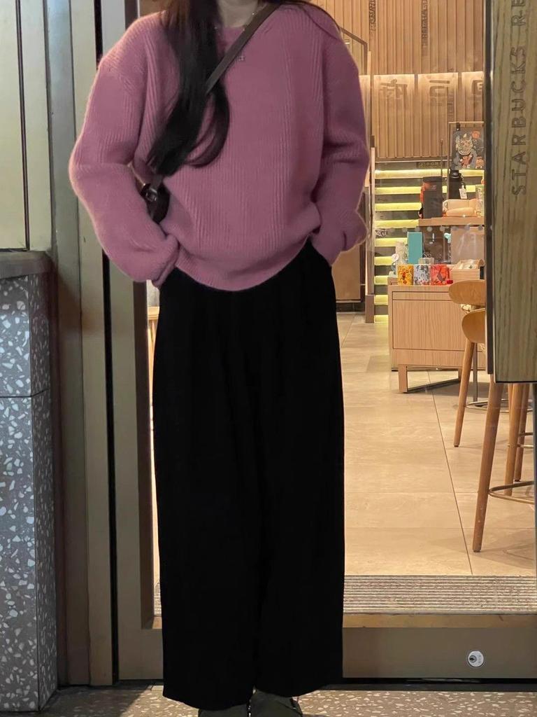 Retro Japanese Loose Fit Plus Size Corduroy Harem Pants for Women