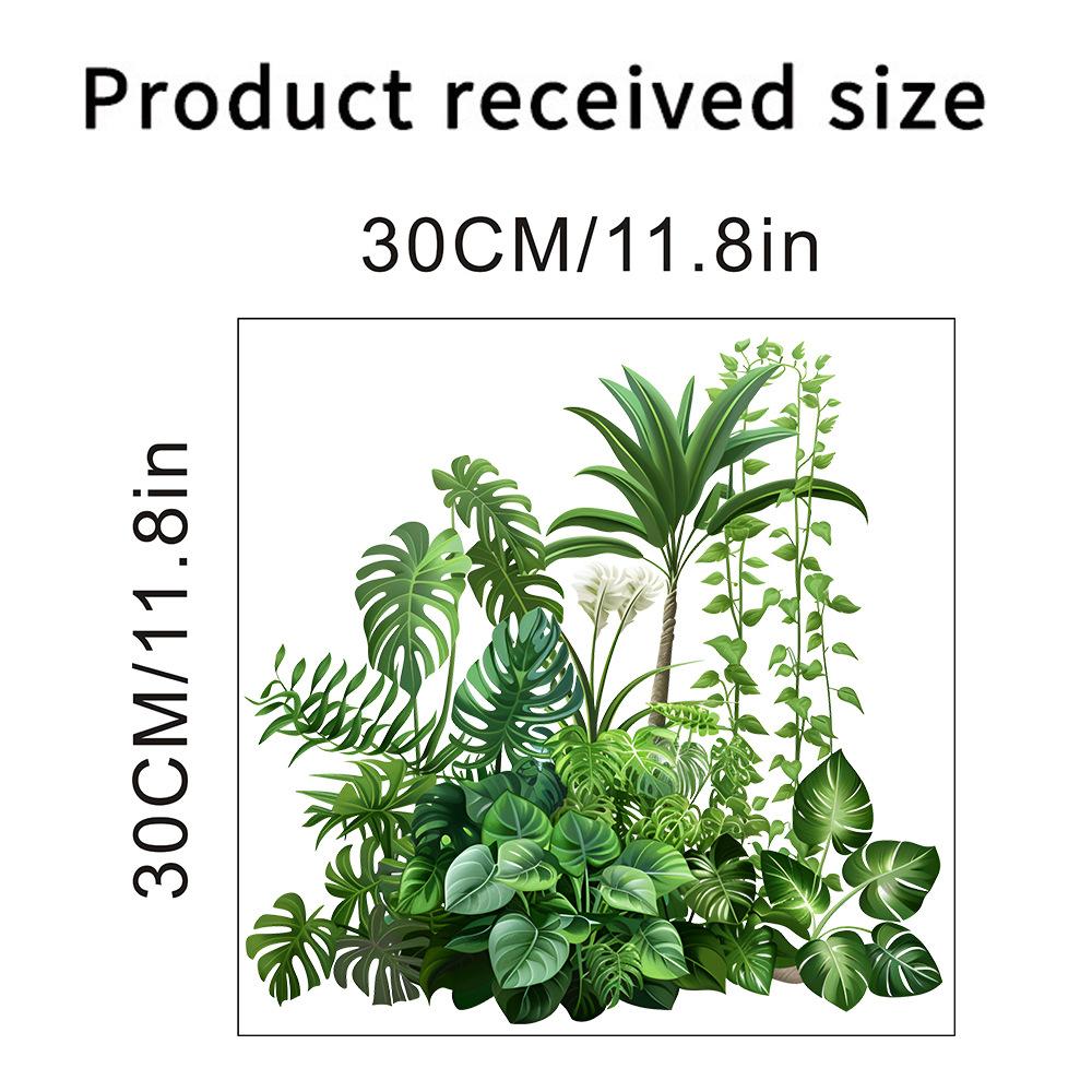 Gröna Växtväggklistermärken Heminredning Vardagsrum Tropisk Regnskog Palmblad Dekal Väggmålning Barnrum Tapet