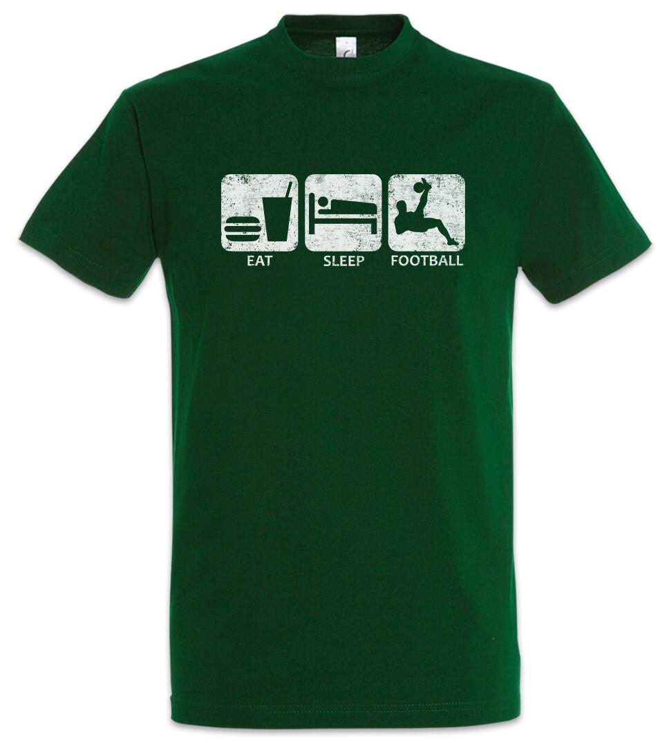 

Eat Sleep Football T-Shirt Mens Womens Tees Top Coach Fun Training Human Player Field Game Soccer L