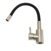 Flexible Kitchen Faucet G1 2 Stainless Steel Rubber Flex Gooseneck Kitchen Sink Mixer Tap with Single Handle for