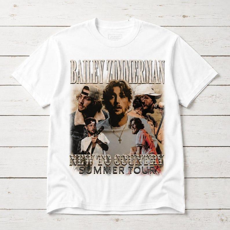 2026 Hot Sale Bailey Zimmerman New to Country Tour Shirt Unisex Y2K Gothic Cotton Streetwear Oversized T-shirt Short Sleeve Casual Clothing