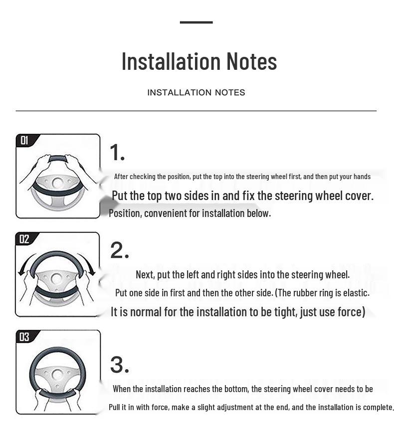 MG Steering Wheel Cover for MG6, HS, MG5 New Energy, MG3SW, MG3 Navigator, ZS, Roewe - Suede Handle Cover