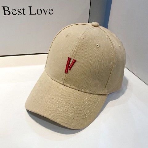 New V Letter Embroidered Breathable Summer Shading Sun Protection Outdoor Sports Baseball Cap Men's Versatile Cap Children