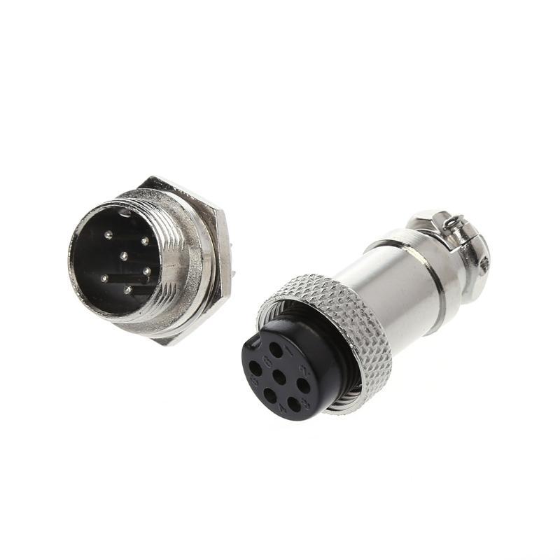 Aviation Plug Male & Female Wire Panel Metal Connector 16mm 2/3/4/5/6/8/9 Pin