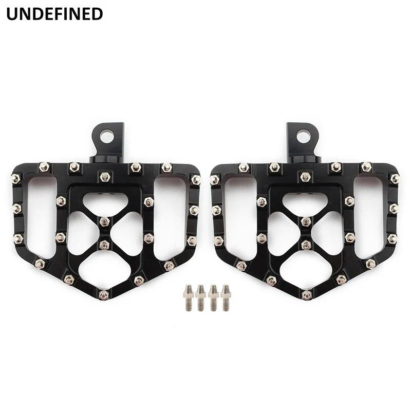 MX Foot Pegs Mini Offroad Floorboards Non-Slip Pedals Bobber Chopper Style For Harley Touring Sportster 883 Dyna FXDF Softail