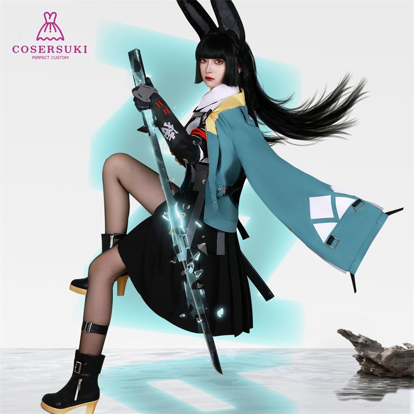 Zenless Zone Zero Hoshimi Miyabi Cosplay Kostým Pokrývka hlavy Halloween Karneval Konventní Oblečení