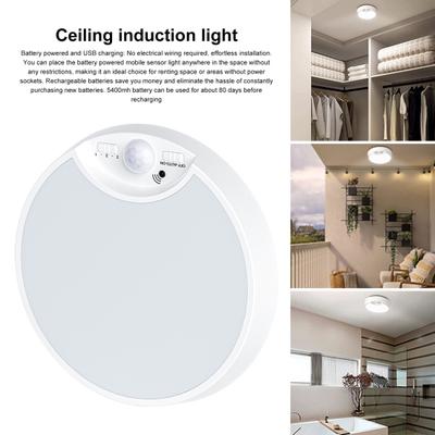 LED-Deckenleuchte mit Fernbedienung, dimmbarer Speicherfunktion, batteriebetrieben, wiederaufladbar über USB, Licht mit Bewegungsmelder, Licht für den Innenbereich, Schranklicht