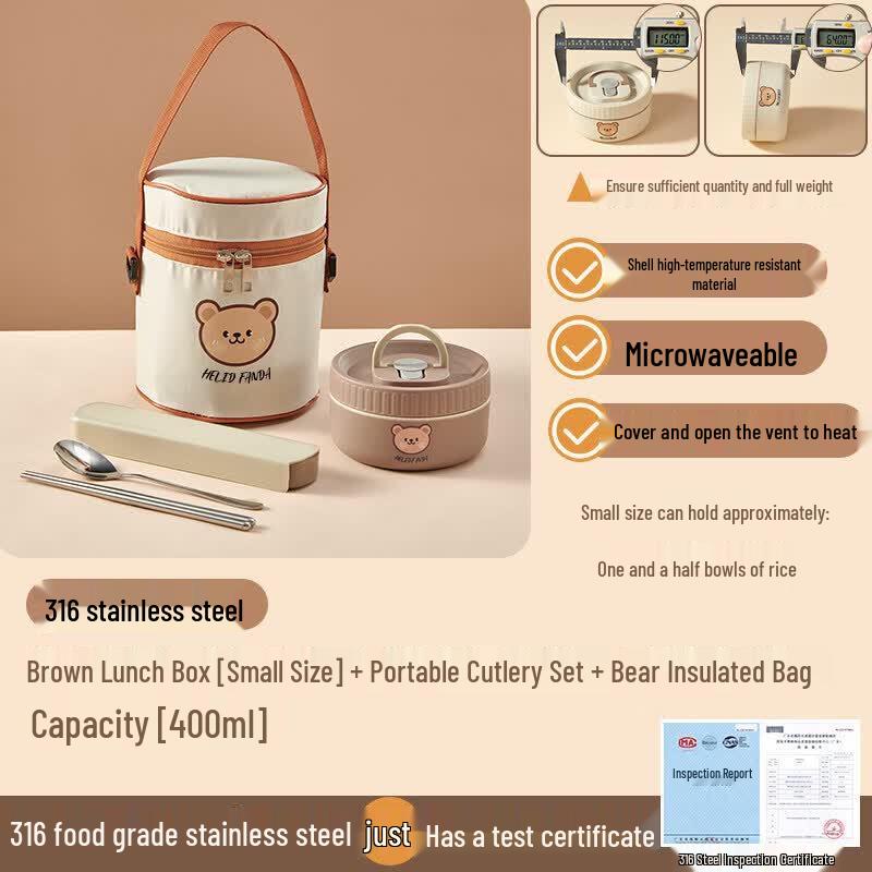 316 Stainless Steel Microwaveable Insulated Lunch Box