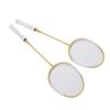 2 Player Badminton Set Low Vibration Strong Elasticity Iron Alloy Badminton Rackets Set with 3 Nylon Shuttlecocks Carry