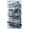 Stainless Steel Multi-Layer Dog Cage for Small to Medium Dogs - Parent-Child Design, Ideal for Pet Shops & Boarding