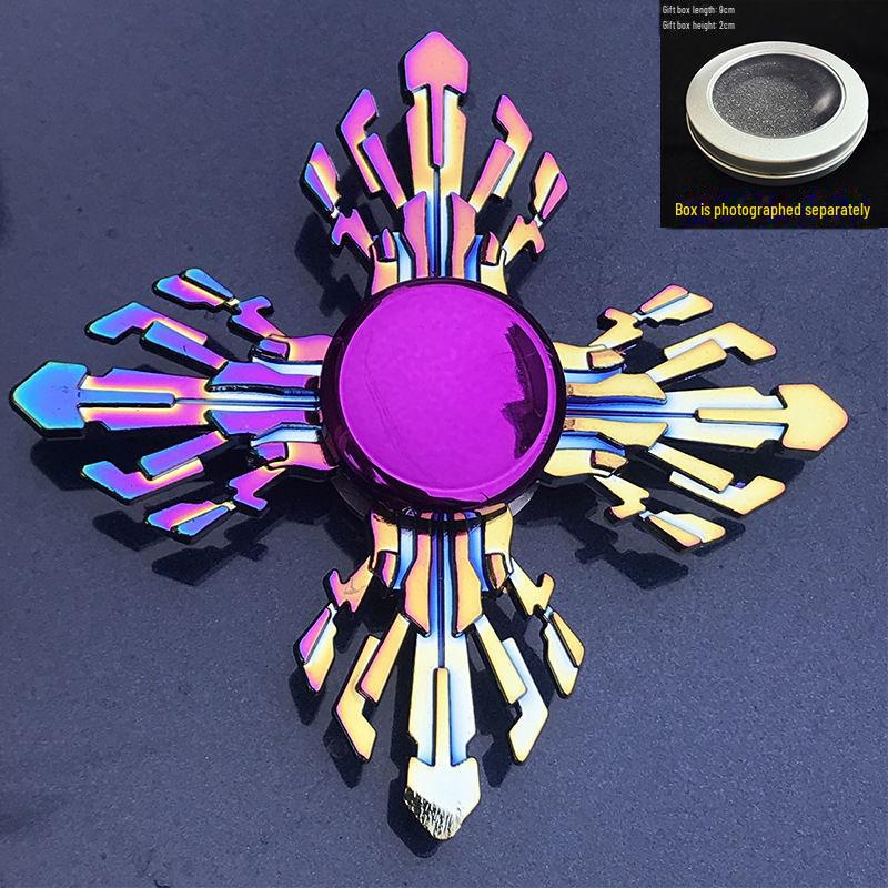 Leuchtendes, buntes Fingergyroskop aus Metall – cooles Dekompressionsspielzeug als Geschenk für Jungen und Schüler