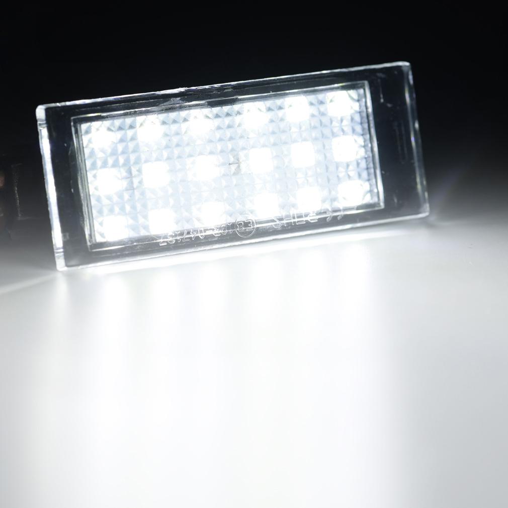 2 Stück Auto LED Kennzeichenleuchten Canbus Für Renault Clio Laguna Megane Twingo Master Vel Satis Espace Nummer Rücklichtlampe 6500K Weiß