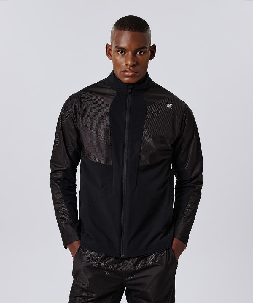 Spyder Men'S Hybrid Panel Mix Zip-Up Spjfcnft203Mblk