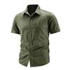 Men's Short Sleeved Shirt, Pure Cotton Washed Jacket, Workwear Shirt, Lapel Shirt