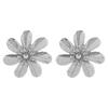 European American Trendy Exaggerated Metal Big Flower Earrings Women Fashion Party Prom ZA Same Style Stud Earrings Jewelry