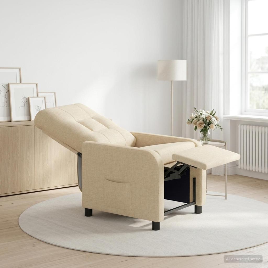 Recliner Cream Fabric