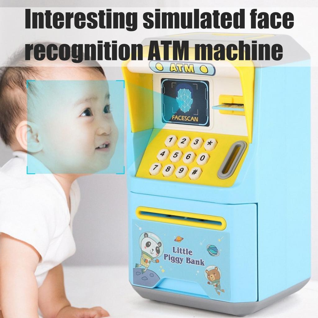 Sparschwein Groß Elektronisch Bargeld Münzen Spardose Geldautomat Bank mit Passwort Gesichtserkennung Automatisch