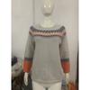 Women's Plus Size Round Neck Color Blocking Loose Fashion Pullover Knit Sweater