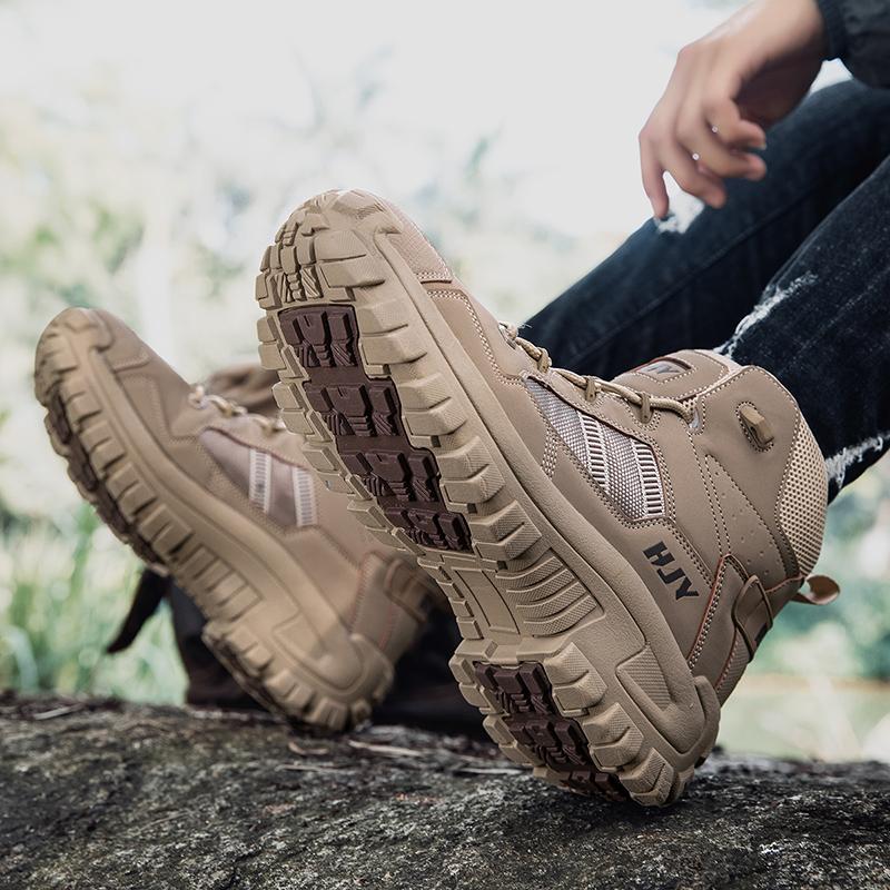 Military Running Shoes Ankle Boots Men Outdoor Climbing Shoes Man Boots Winter Thickness Shoes for Men Mens Desert Boots