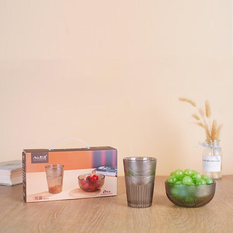 Qiaozhiya Heat-Resistant Glass Cup and Bowl Gift Set