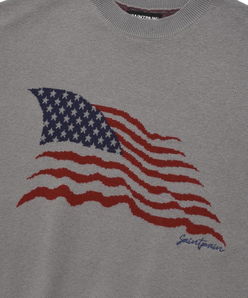 SAINTPAIN Sp Jacquard American Knit Sweater - Grey