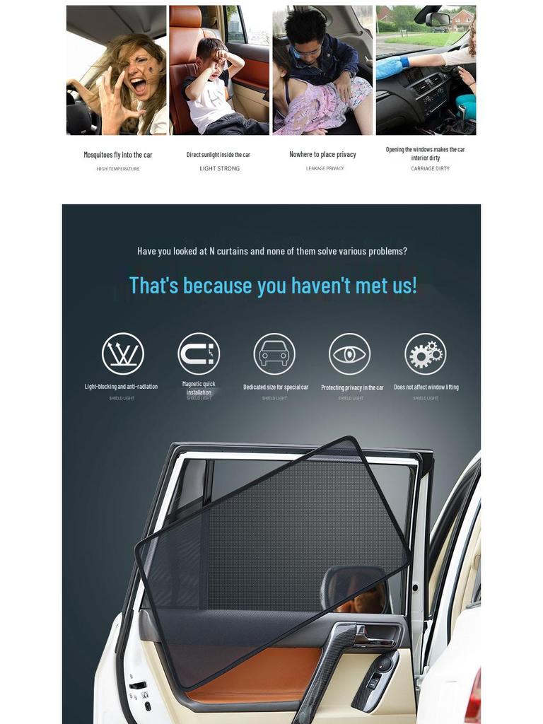 Magnetic Sunshade & Privacy Curtain for Great Wall Haval H6L