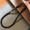 Natural Obsidian & Tiger's Eye Double-Strand Luxury Couple Bracelet 