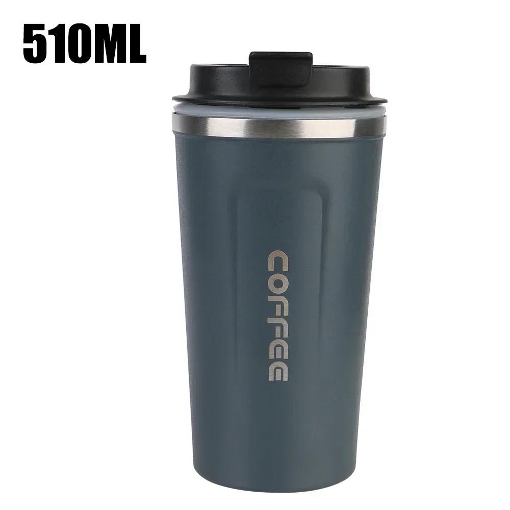 Hot 380/510ML Thermo Cafe Leak_Proof Travel Thermo Cup Double Stainless Steel for Tea Water Coffee Coffee Mug Car Thermos Mug HW