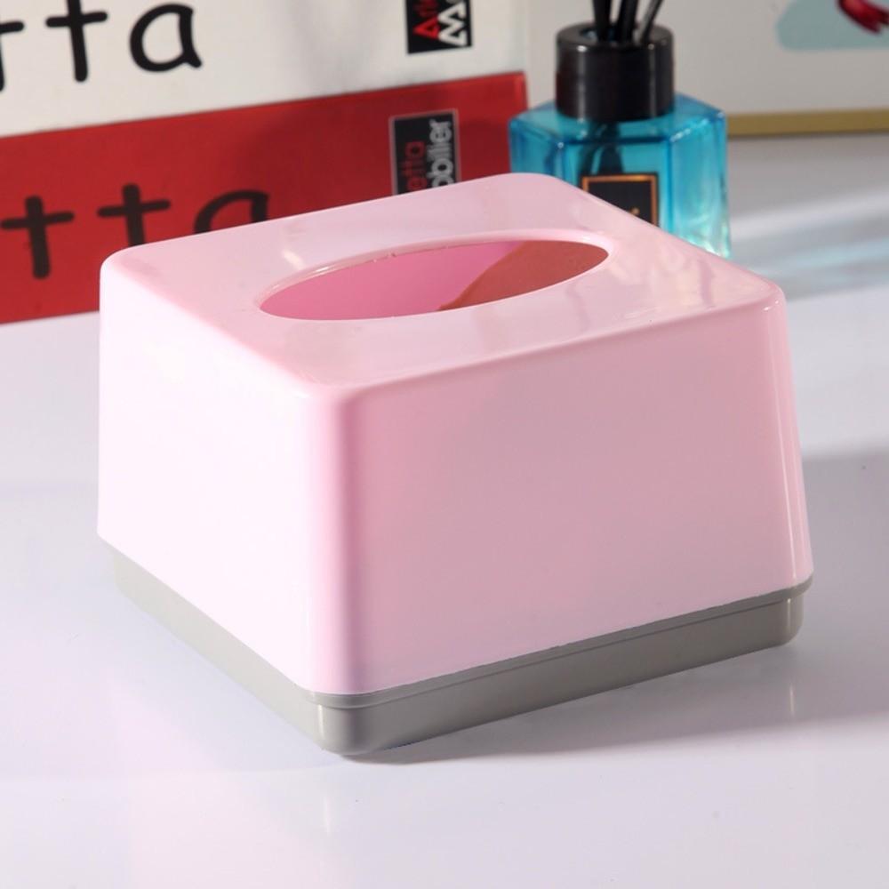 Square Napkin Holder Solid Color Tissue Case New Tissue Box  Home Use