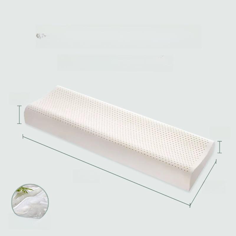 

Подушка из латекса двойного назначения, поддержка шеи, помощь при сне, длинная прямоугольная форма, размер 0,5 м, для пар, для домашнего использования, удобный хлопковый чехол