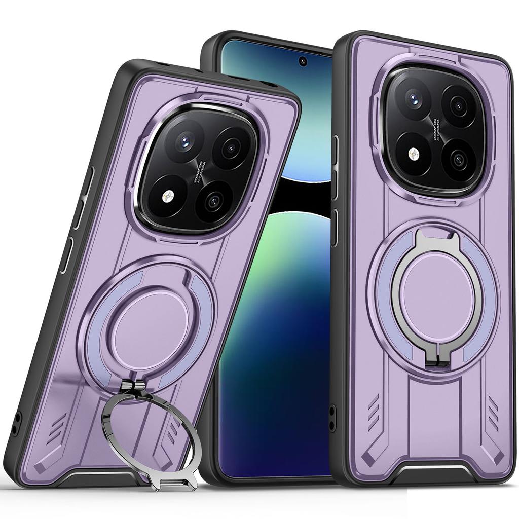Metal Ring Rotate Stand Magnetic Phone Case For Xiaomi Redmi Note 14 Pro Plus 14S Shockproof Cover Redmi Note 13 Pro 5G 4G Cases