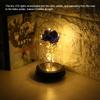 24K Vergoldete Rosenblume LED-Licht mit Glaskuppel-Basis Valentinstag Hochzeitsgeschenk Blau