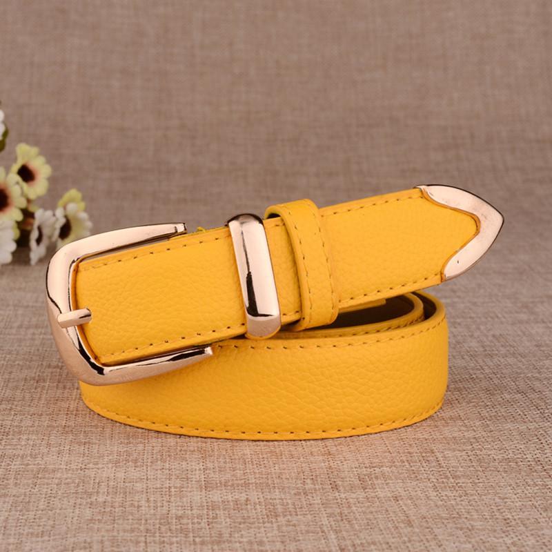 Alloy Buckle Women's Belt PU Leather Versatile Women's Belt Girls Pants Jeans Fashion Belt