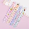 Cute Transparent 15cm Plastic Straight Ruler For Students Kids Stationery Gift